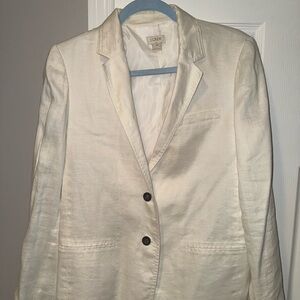 J. Crew White Tailored Blazer